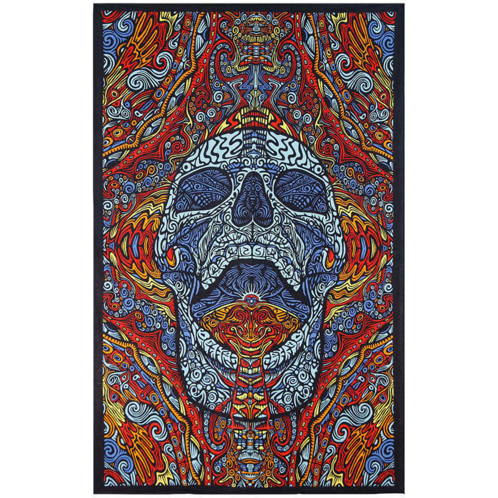 3D Mindful Skull Tapestry 60x90" by Sunshine Joy